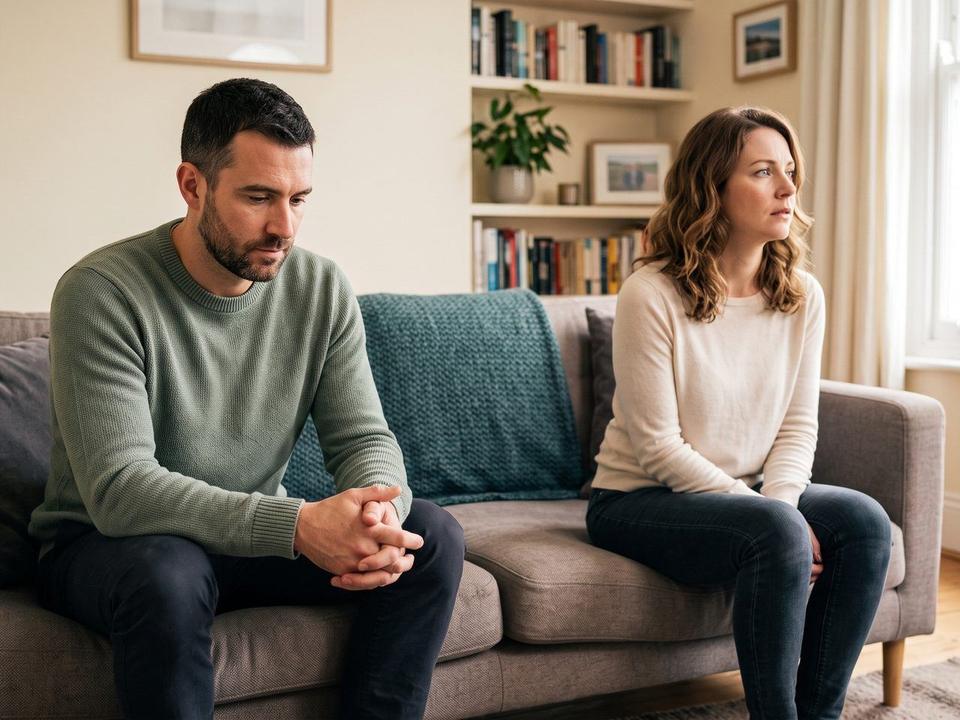 Par u razgovoru okrenut jedno od drugog, tema ljubomore u vezi